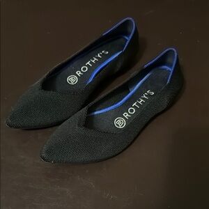 Rothy's Black Flats with Pointed Toe